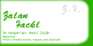 zalan hackl business card